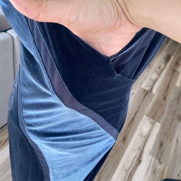 Free People Intimately Women Spliced Velvet Maxi Dress Jade size M - Picture 8 of 10